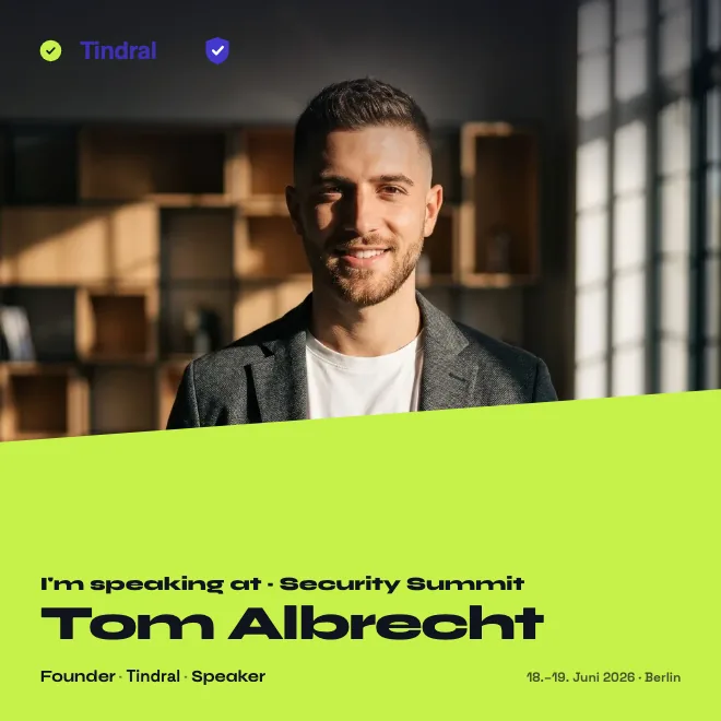Speaker-Badge im Wedge-Stil zum Security Summit