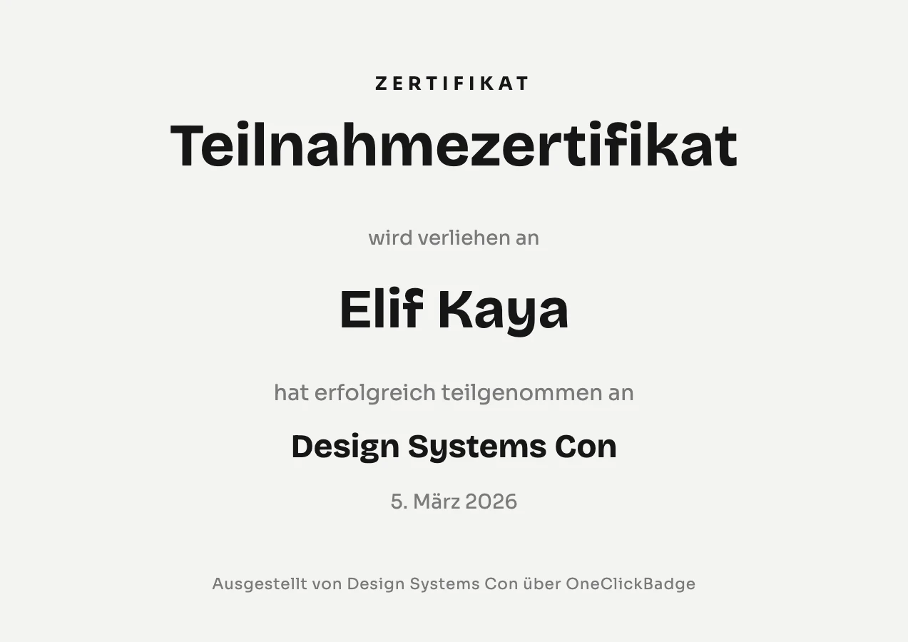Typografische Zertifikat-Vorlage mit großer Schrift